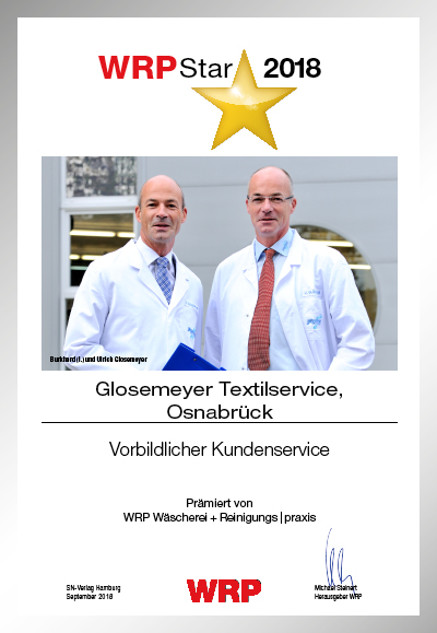 Glosemeyer Textilservice-Parkett Star Urkunde Glosemeyer Textilservice