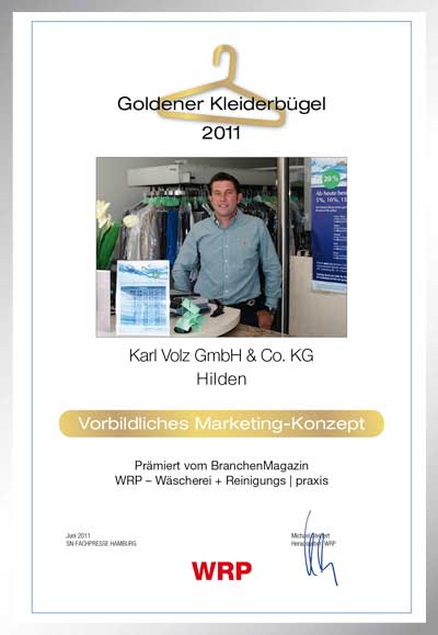 Karl Volz-Parkett Star Urkunde Karl Volz